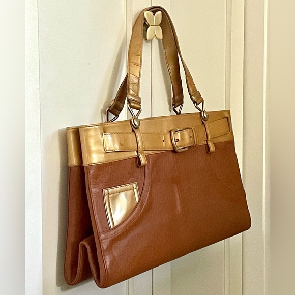 Christian Dior John Galliano Vintage 2001 Belt Bag, gold/orangey tan, GUC - Picture 4 of 16